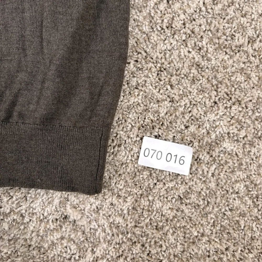 Banana Republic Sweater Mens L Brown Merino Full Zip Mock Neck Academia‎